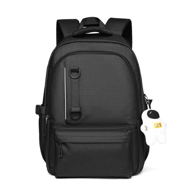 Cross-border new fashion casual backpack trend large capacity junior high school student schoolbag lightweight simple travel backpack