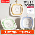 Wholesale newborn baby folding wash basin - square kids foot & bottom washing plastic basin - dormitory & home use small washbasin