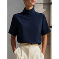 european and american style women's summer new chinese style stand collar shirt - unique design, commuter chic blouse