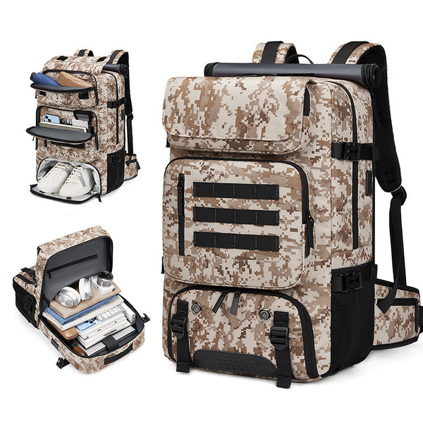 New men's backpack outdoor waterproof camouflage sports backpack camping luggage bag large capacity travel mountaineering bag
