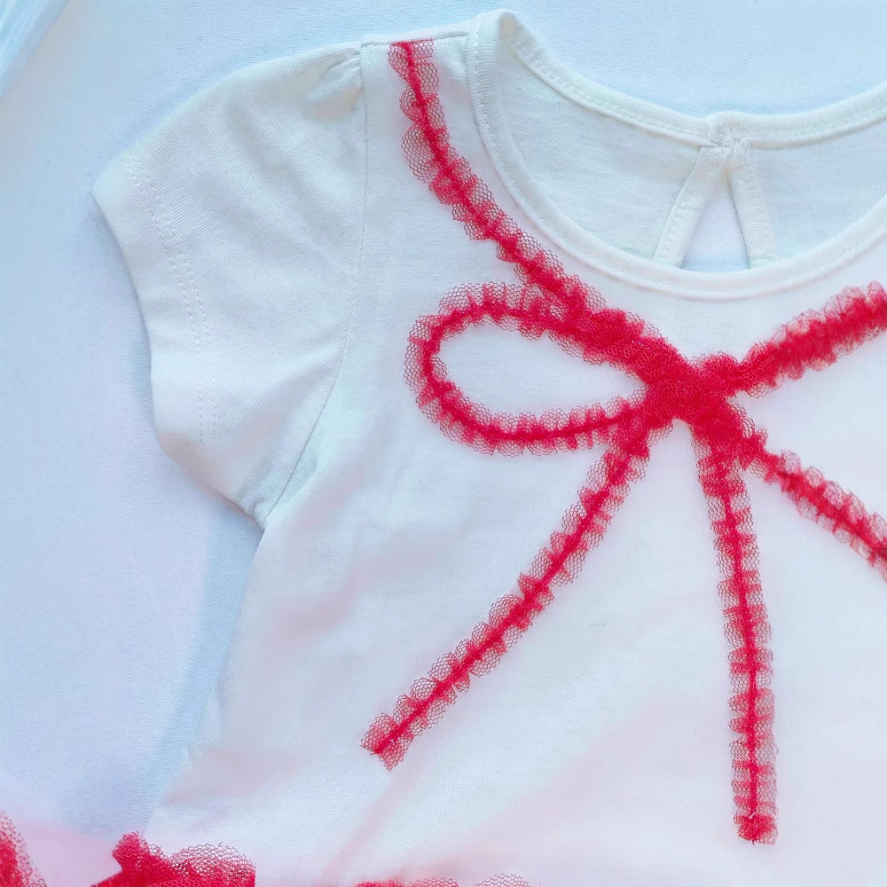 Export original order baby girl spring summer bowspure cottontops gauze skirt butt curtain pure cotton baby pants suit