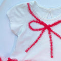 Export original order baby girl spring summer bowspure cottontops gauze skirt butt curtain pure cotton baby pants suit