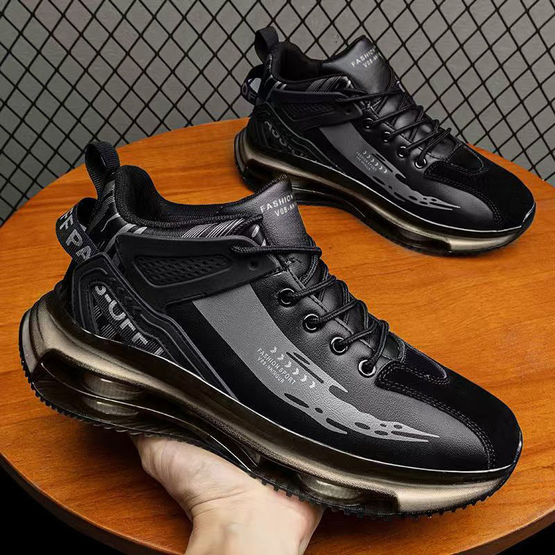 Men's 2025 new winter air cushion running shoes - waterproof, anti-slip, shock-absorbing, breathable men's casual dad shoes