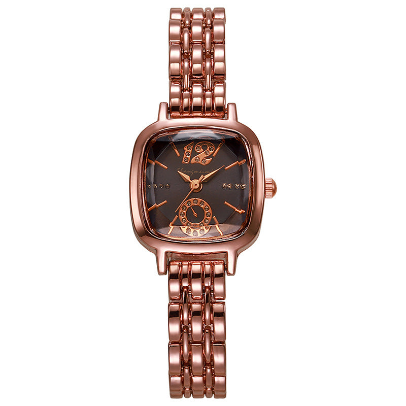 Honghong square steel belt watch women's niche classy watch women's watch women's quartz watch manufacturer wholesale