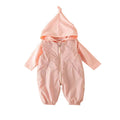 Infant and toddler spring/autumn two-piece outfit set: baby girl vest romper with long-sleeved top and jacket - autumn two-piece set
