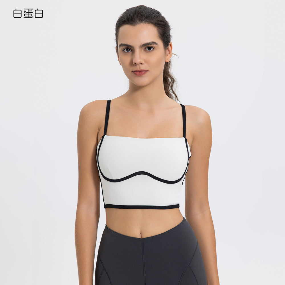 New color block adjustable sports tank top - high elasticity, breathable yoga top - women's summer fitness top dss114