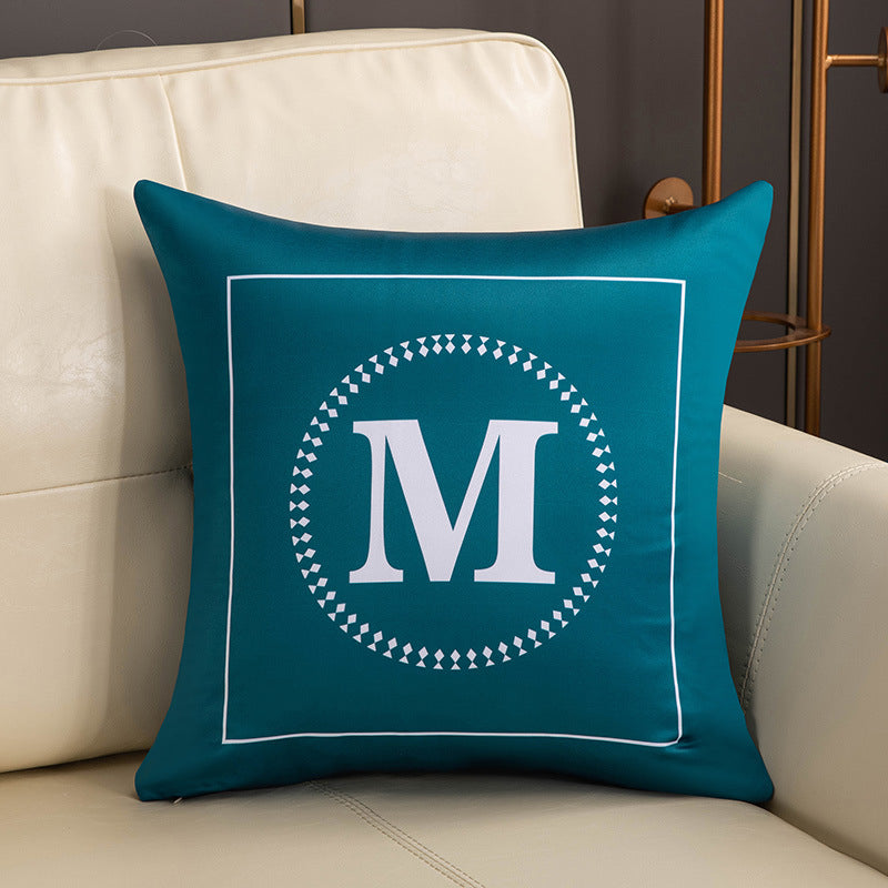 Horse year throw pillow cover sofa cushion simple light luxury high-end silk satin bedroom living room bedside cushion cover