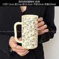 Cute ceramic mug cartoon ceramic cup high-value couple's drinking cup home breakfast cup - minor imperfections