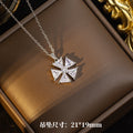 [titanium steel] new white zirconium geometric necklace women's earrings set light luxury classy lock inlaid zirconium bone chain earrings jewelry
