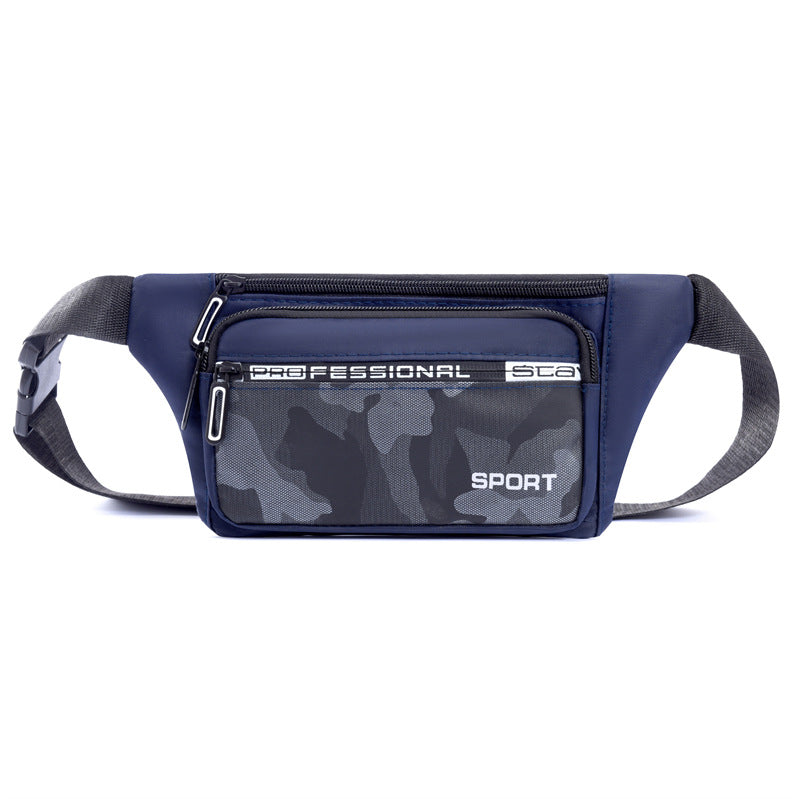New men's camouflage casual simple fanny pack men's outdoor sports trend messenger bag nylon cloth travel versatile men