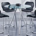Glass dining tableexport dining table modern casual tempered glass table dining table and chairs transparent round table