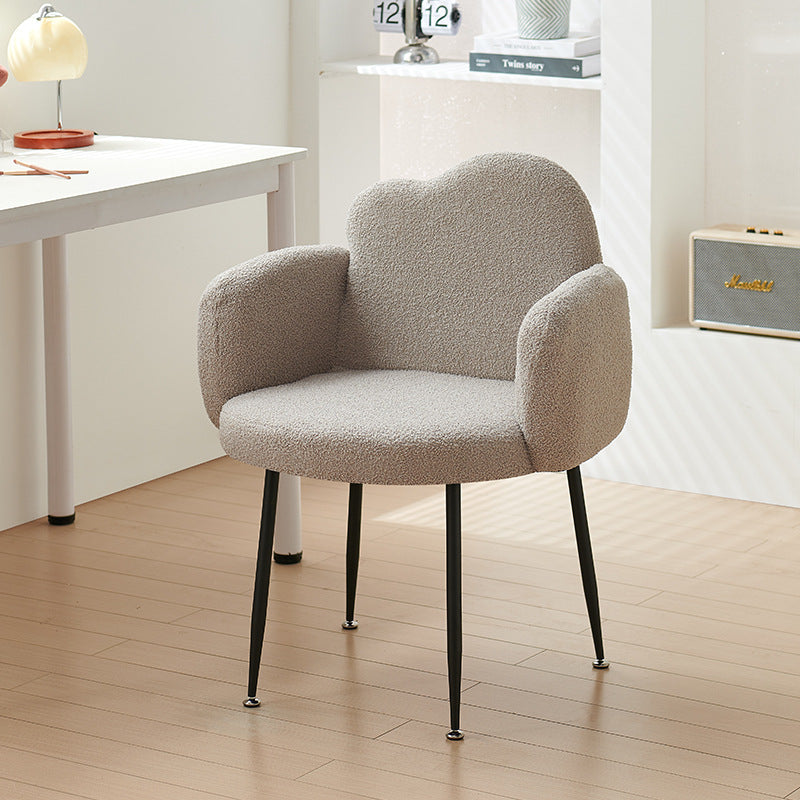 Cosmetic chair for home girls bedroom dressing stool manicure shop lambswool back chair manufacturer high elastic sponge