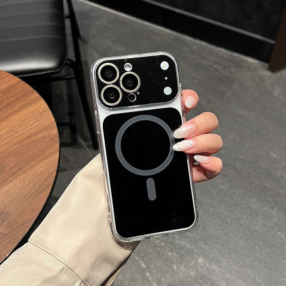 Magnetic transparent case suitable for iphone 17 full series magsafe wireless charging mobile phone case apple 16/15 hard case