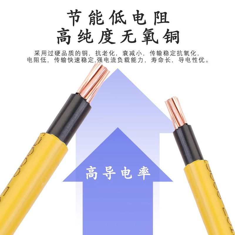 Pearl River Wire BVV1.52.546 square copper core national standard flame retardant household outdoor double leather single strand hard wire cable