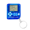 Pocket tetris game console - creative mini electronic game console keychain - nostalgic stress relief toy