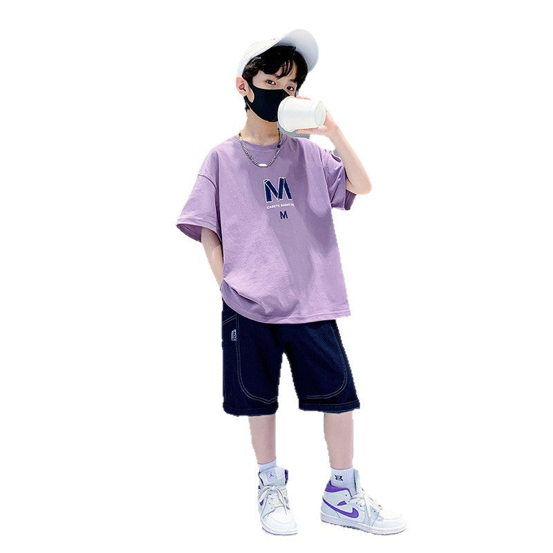 Boys' summer outfit set -  new arrival: stylish and trendy kids' summer clothing, short-sleeve, popular, handsome, and fashionable for boys