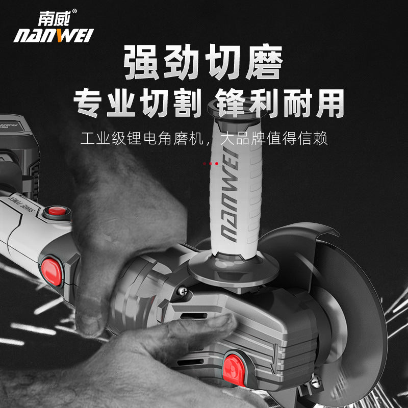 Wholesale nanwei brushless lithium electric angle grinder multi-purpose polishing machine cutting machine grinder angle grinder hand grinding wheel