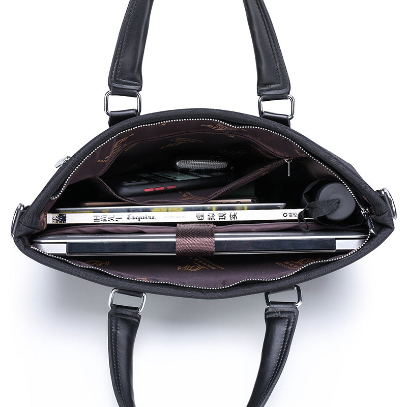 New men's fashion trend waterproof handbag business briefcase messenger bag logo manufacturer wholesale