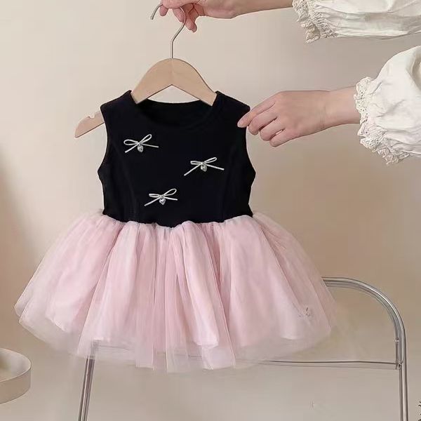 Baby summer romper dress - sweet & fluffy mesh bodysuit dress for baby girls - perfect for full month celebration, 100-day party, first birthday, and summer wear