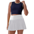 European pleated skirt yoga high waistfashion tape tennis uniform suit breathable badminton golf short skirt for women