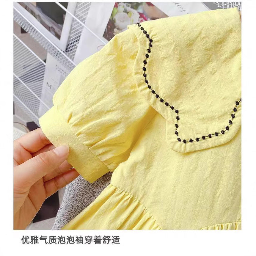 Girls' pure cotton dress - summer lightweight style,  new collection, stylish baby princess dress, summer children's dress, kids' clothing