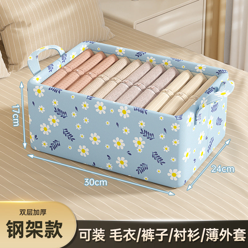 Clothes, pants storage box, household wardrobe, clothes sorting box, drawer, fabric classification, foldable storage frame