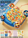Extra large blue ribbon table legs [45 magnetic fish + 4 barrels + 8 rods + 4 three-dimensional scenes]