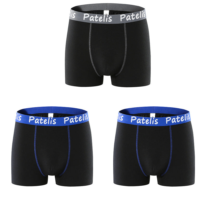 Boys' Panties Fashion Sports Cotton Panties Mid-Waist Men's Boxers Shorts 90-140kg