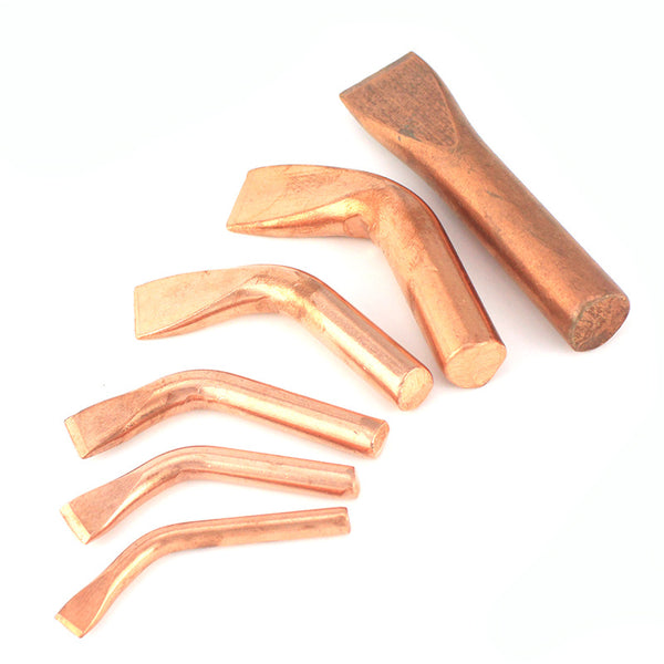 HB521 high-power electric soldering iron head, pure copper soldering iron tip welding Baojiufu original soldering iron head bent flat copper head