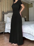 Women's apparel: hot-selling styles for cross-border e-commerce on , tiktok shop, and  - new fashionable printed u-neck back-tie dresses for summer
