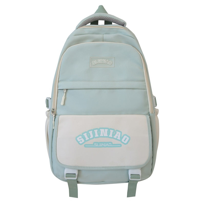 New primary school student handbag, middle school student schoolbag two-piece set, lightweight and large-capacity backpack for grades 1-9