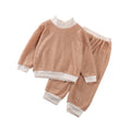 Kids' plush fleece set - new winter collection for boys and girls - thickened sweatshirt & long sleeve two-piece outfit - children's clothing - dropshipping available