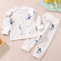 Spring & fallnew arrivalbabyintimatessuit cotton type a bonelesskids autumn clothes long johns baby high waist pants home clothes