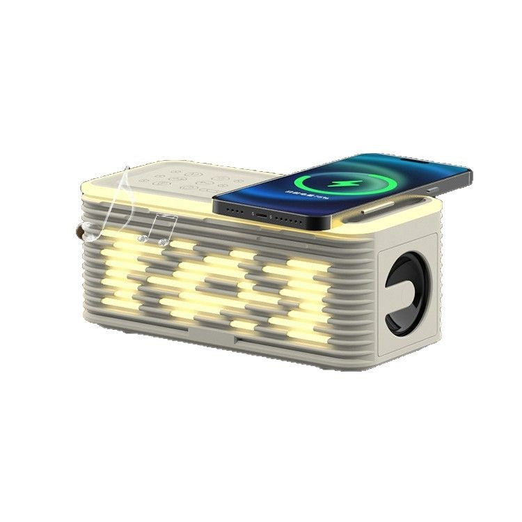 Sobes dk07 wireless bluetooth speaker with ambient lighting, white noise, sleep mode, wireless charging, and subwoofer