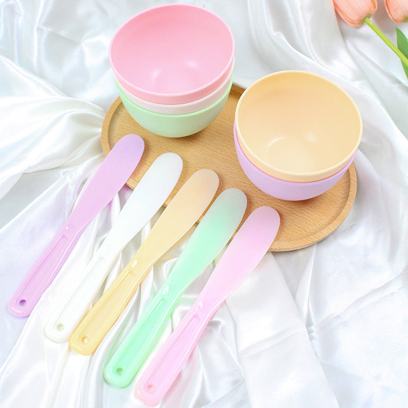 Beauty tools tpr imitation silicone mask bowl plastic soft bowl mask stick mixing bowl supplies beauty set medium size
