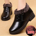 Ladieswear shoes cotton shoes women's winterfleece-linedheattech snow boots old beijing cloth shoes cotton middle-aged and elderly non-slipflats short boots