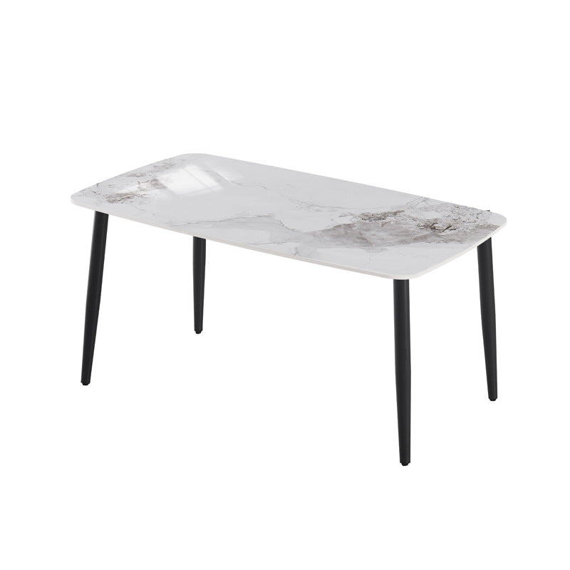 Rock slab dining table combination modern casual italian for home dining table small apartment rectangular simple dining table