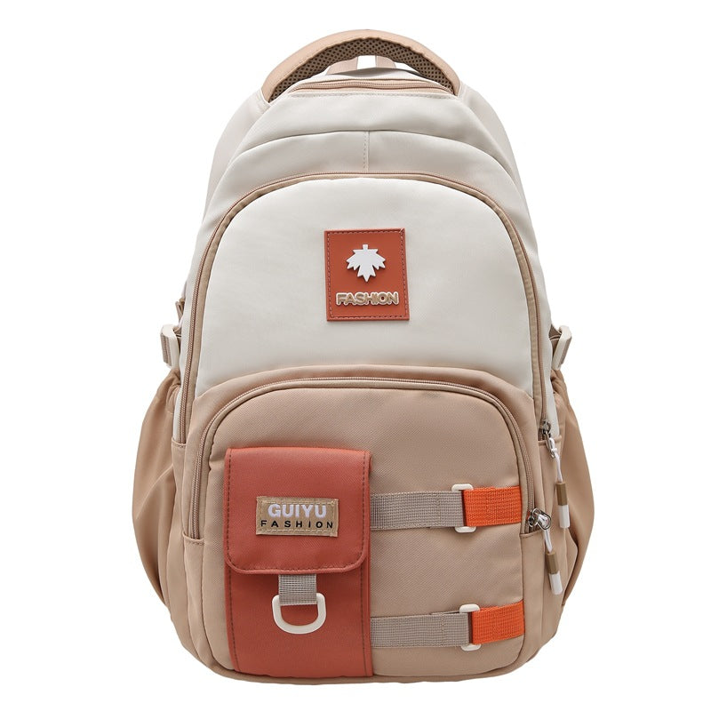 New casual backpack Korean version large capacity junior high school student schoolbag simple Japanese Korean version couple backpack