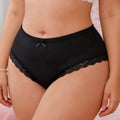 wholesale plus size mid-waist women's underwear fashionsexy hip-covering plaid breathable plus size underwear for women