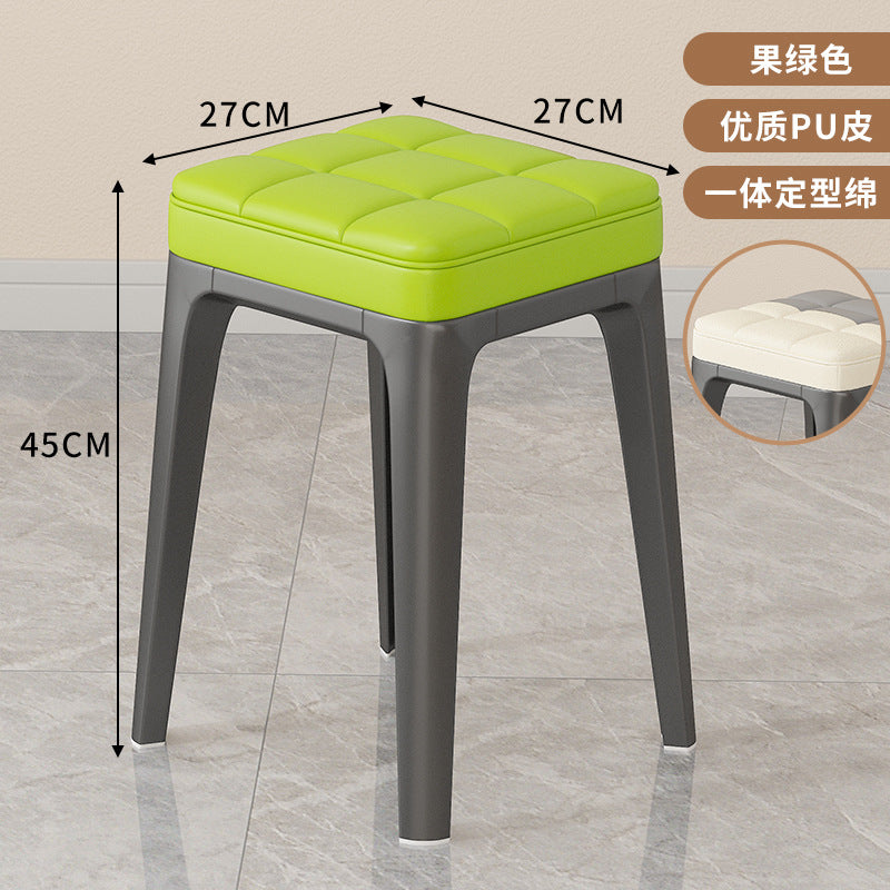 Modern minimalist plastic stool -  new arrival chair - dining chair - light luxury high-end feel - home use - small apartment dining table chair