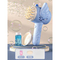 Semi-automatic-23 hole angel bubble machine [1 bottle of water] blue
