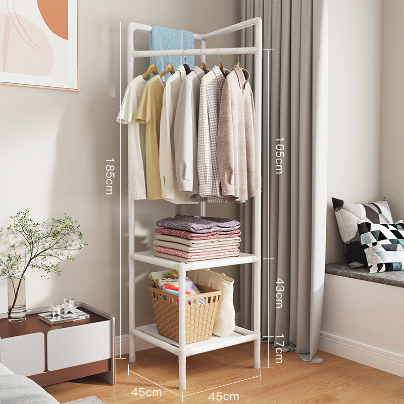 Corner simple coat rack floor bedroom bedside storage rack corner storage rack modern casual clothes rack