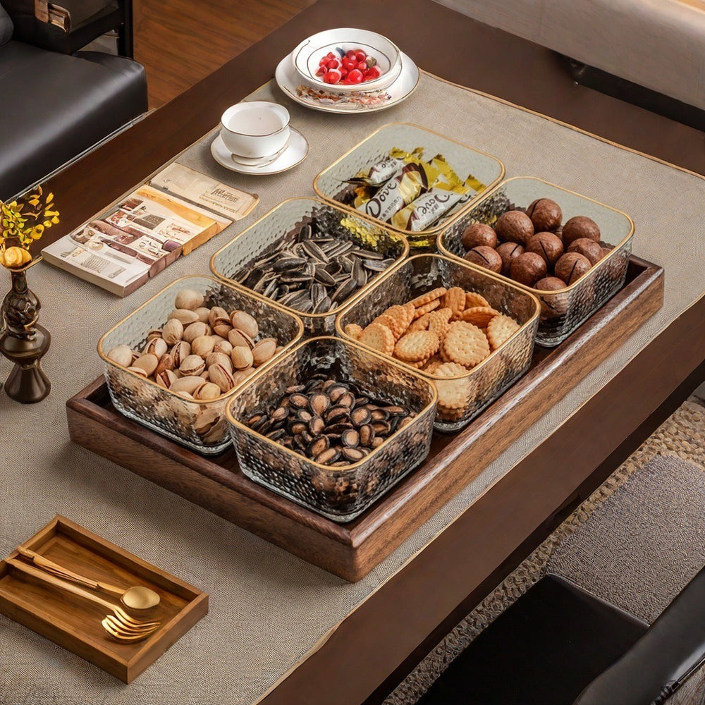New chinoiserie fruit plate living room coffee tablefor home dried fruit melon seeds storage box candy plate snacks tea snacks fruit plate