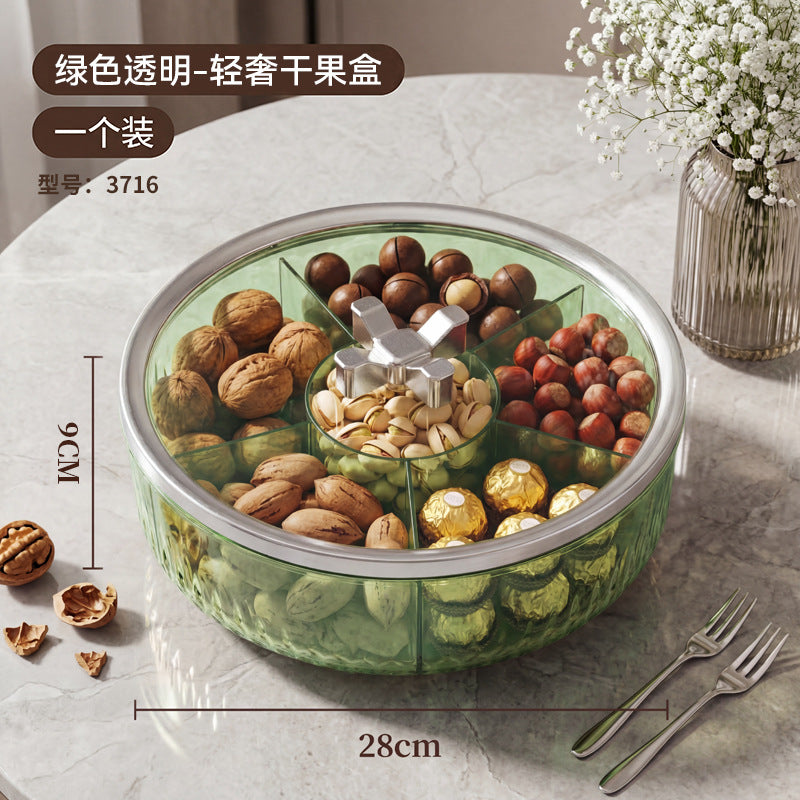 2026 new candy box fruit plate - trendy rotating fruit bowl for home, living room, coffee table, snack storage, and dried fruit display - perfect for chinese new year!