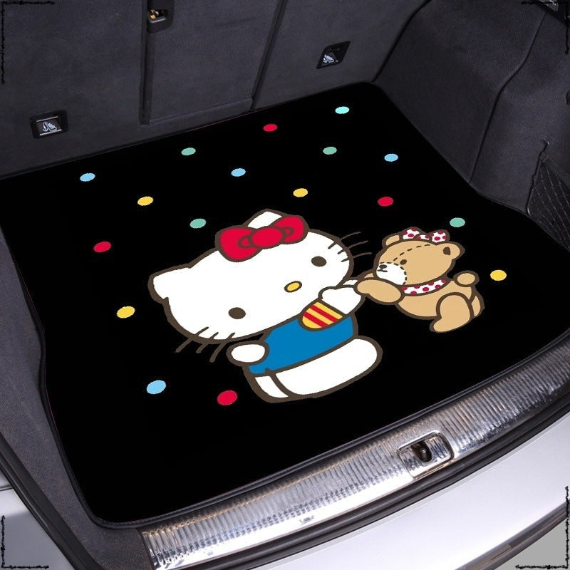 Cartoon car trunk pad Lynk 06 Suiteng Elantra Civic Qashqai tail box pad Accord car pole krypton
