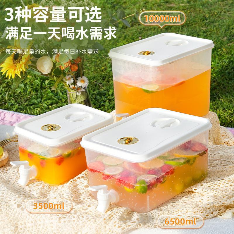 exclusive refrigerator cold water kettle with faucet 3l capacity lemon fruit teapot beverage juice teapot cold water kettle