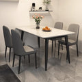 Rock slab dining table and chair combination dining table for home small apartmentaccessible luxury living room dining table rectangular modern marble casual