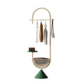 Bedroom clothes hanger with storage basket, small apartment living room multi-functional coat rack, bag rack, entrance floor-standing clothes hanger