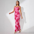 2026 summer new arrival: european and american high-end fashion slim-fit camisole bodycon sexy 3d floral dress