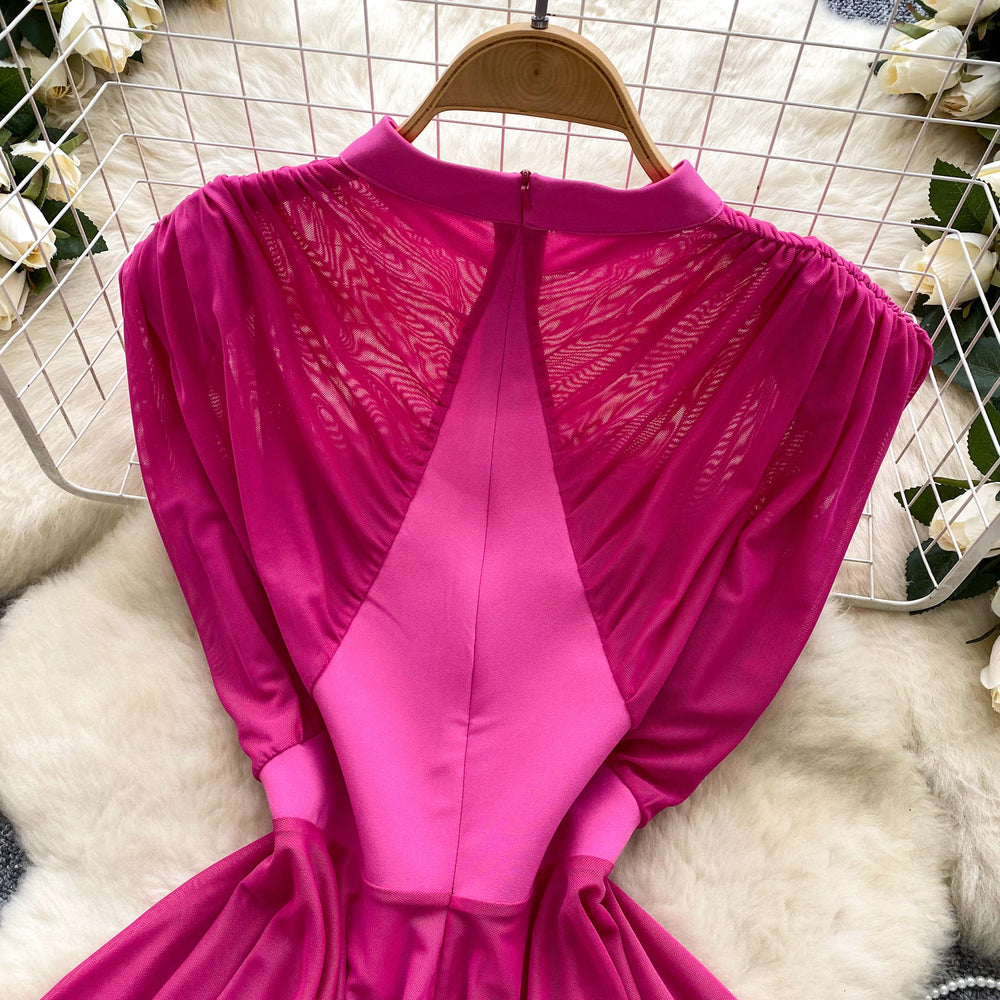European and american fashion tops for women, summer : french-inspired, unique design, mesh paneling, cinched waist, chic sleeveless blouse